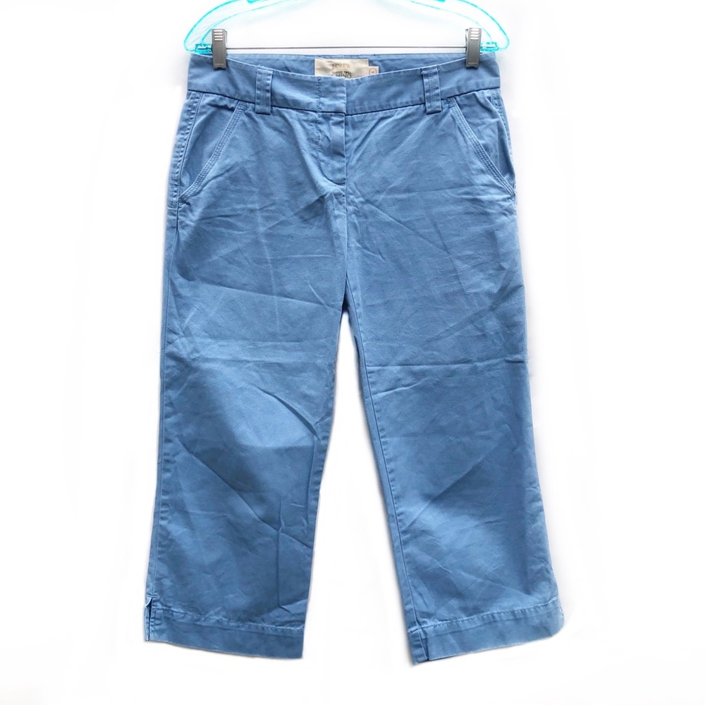 J. Crew Classic Twill Chino Favorite Fit Blue Chinos Slacks Preppy Pants EUC 4